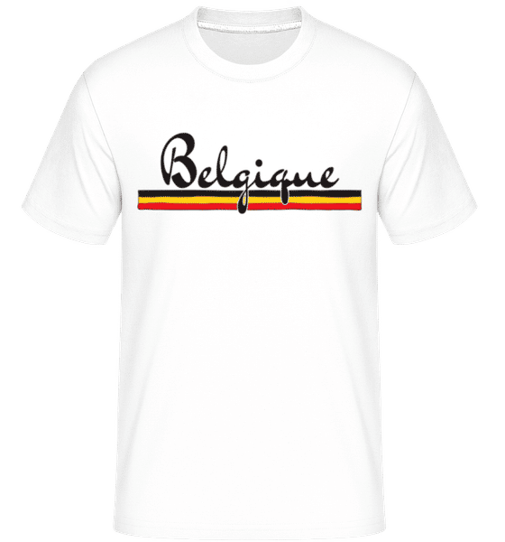 Aperçu: Football Belgique -  T-Shirt Shirtinator homme - Blanc - Devant