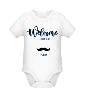 Welcome It´s A Boy - Baby Bio Strampler - Weiß - Vorne