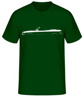 'Audi Cabriolet' Silhouette - Pánske basic tričko - Bottle green - Predné