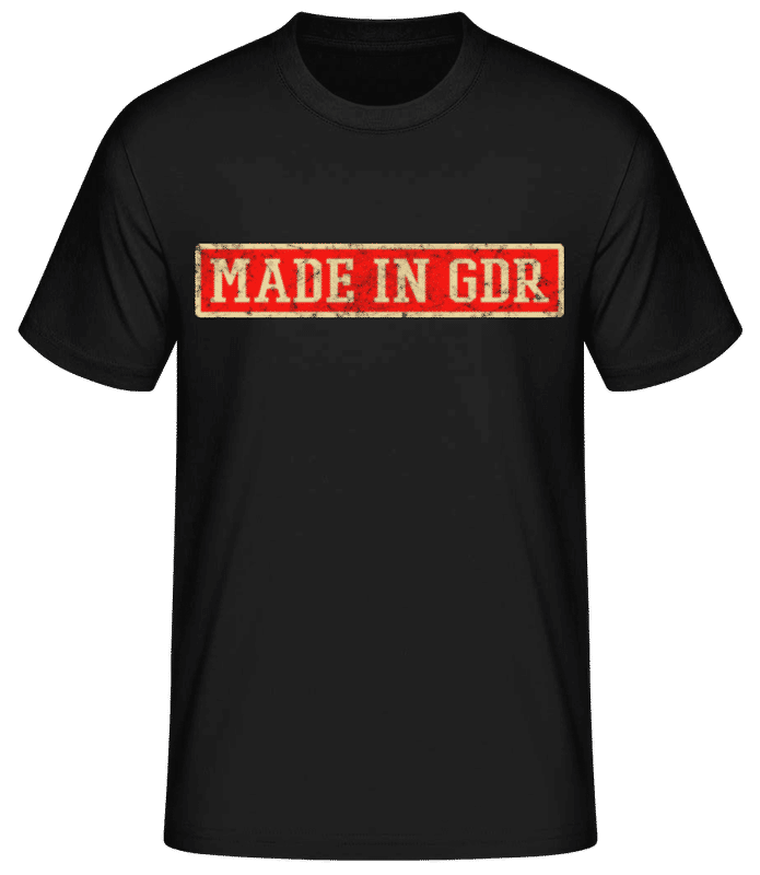 Vorschau: Made In GDR - Männer Basic T-Shirt - Schwarz - Vorne