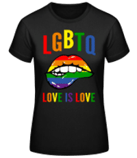 LGBTQ Love Is Love - T-shirt standard Femme - Noir - Devant