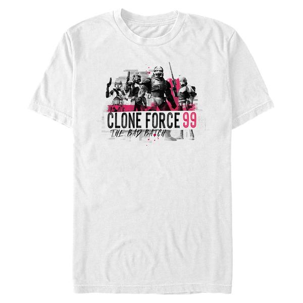 Aperçu: Star Wars - The Clone Wars - Skupina Bad Batch Collage - Homme T-shirt - Blanc - Devant