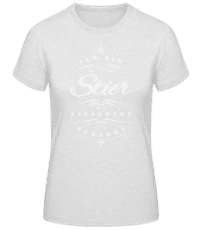 Ich Bin Stier Aszendent Perfekt - Frauen Basic T-Shirt - Grau meliert - Vorne
