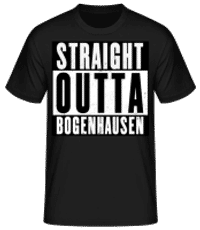 Straight Outta Bogenhausen 1 - Männer Basic T-Shirt - Schwarz - Vorne