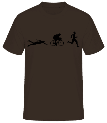 Triathlon - T-shirt standard Homme - Marron - Devant