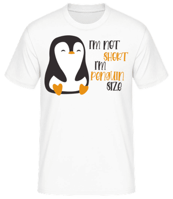 Im Not Short Penguinsize - Men's Basic T-Shirt - White - Front