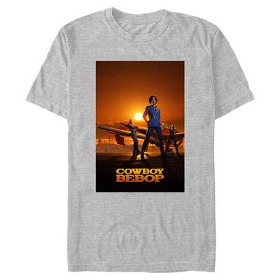 Netflix - Cowboy Bebop - Skupina Sunset Poster - Männer T-Shirt - Grau meliert - Vorne