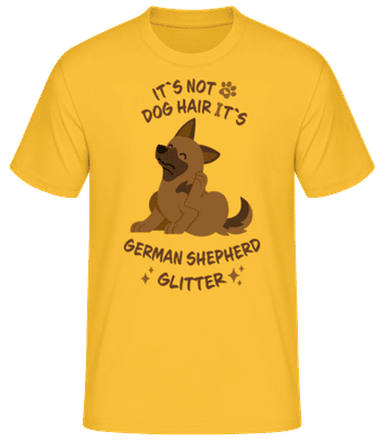 Not Dog Hair German Shepherd Glitter - Pánské basic tričko - Zlatožlutá - Napřed