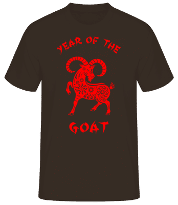 Chinese Zodiac Year Of The Goat - T-shirt standard Homme - Marron - Devant