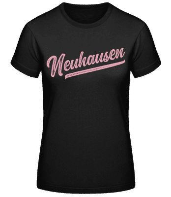 Neuhausen Swoosh - Frauen Basic T-Shirt - Schwarz - Vorne