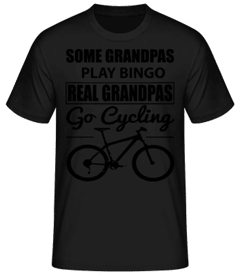 Real Granpas Go Cycling - T-shirt standard Homme - Noir - Devant