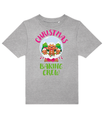 Christmas Baking Crew - Kids B&C T-Shirt - Heather grey - Front
