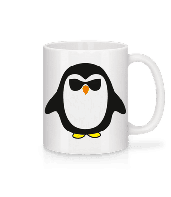 Cooler Pinguin Schwarze Brille - Tasse - Weiß - Vorne