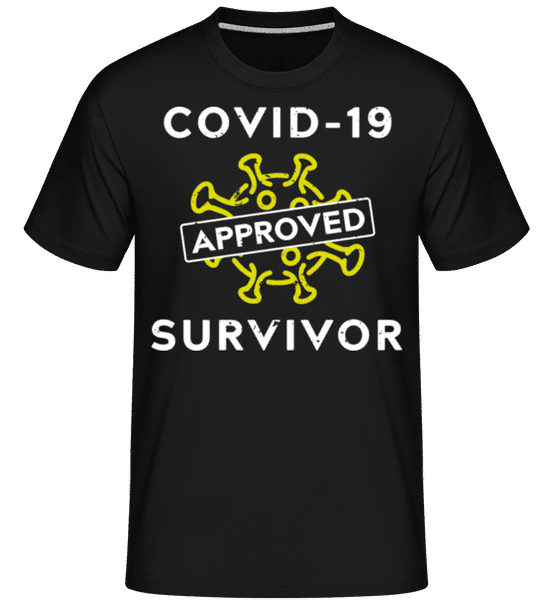 Preview: Covid 19 Survivor -  Shirtinator Men's T-Shirt - Black - Front