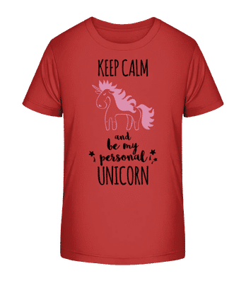 Be My Personal Unicorn - Detské bio tričko Stanley Stella 2.0 - Červená - Predné