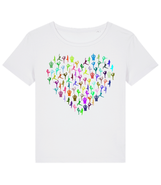 Aperçu: J'aime Le Yoga - T-shirt bio Femme Stanley Stella 2.0 - Blanc - Devant