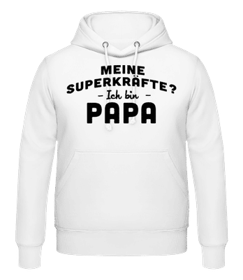 Superkräfte Papa - Männer Hoodie - Weiß - Vorne