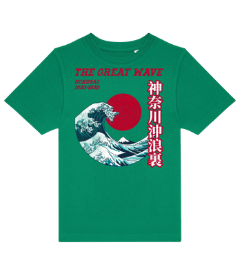 Kanagawa - T-shirt enfants B&C - Vert irlandais - Devant