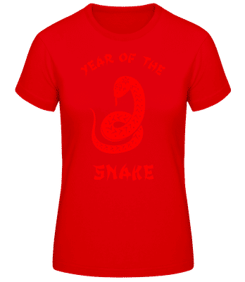 Chinese Zodiac Year Of The Snake - Camiseta básica de mujer - Rojo - delante