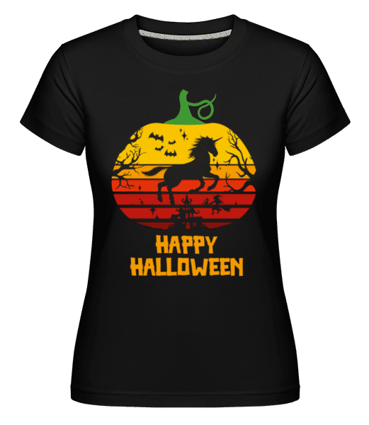 Aperçu: Happy Halloween -  T-shirt Shirtinator femme - Noir - Devant