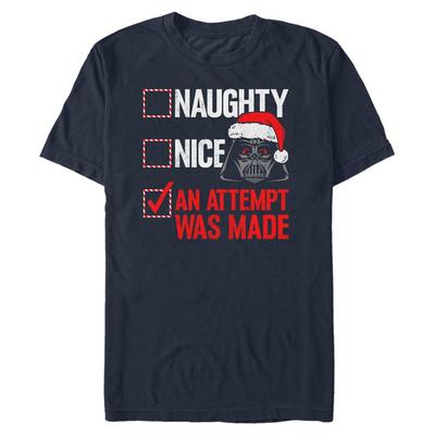 Star Wars - Darth Vader Attempt Was Made - Christmas - Homme T-shirt - Bleu marine - Devant