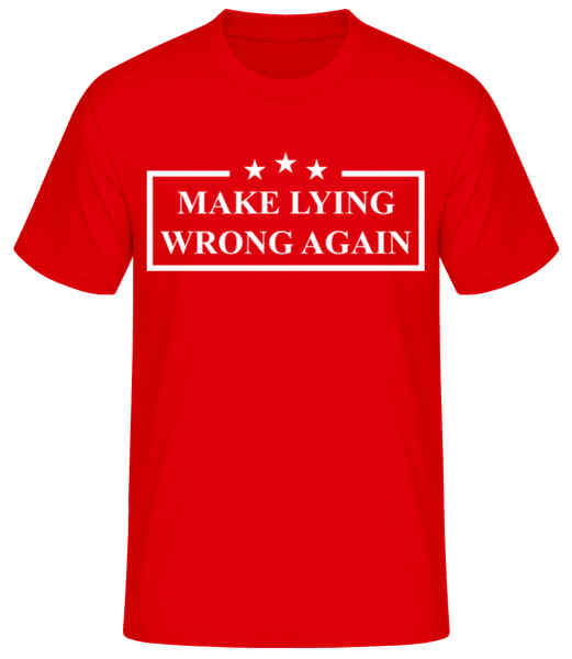 Preview: Make Lying Wrong Again - Men's B&C T-Shirt - Red - Front