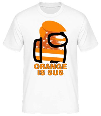 Orange Is Sus Among Us - T-shirt standard Homme - Blanc - Devant