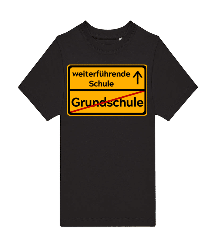 Vorschau: Weiterfuehrende Schule Grundschule - Kinder T-Shirt B&C - Schwarz - Vorne
