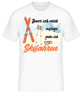Bevor Ich Mich Aufrege - Männer Basic T-Shirt - Weiß - Vorne