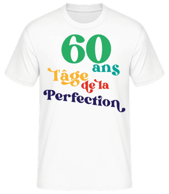 60 L'âge De La Perfection - T-shirt standard Homme - Blanc - Devant