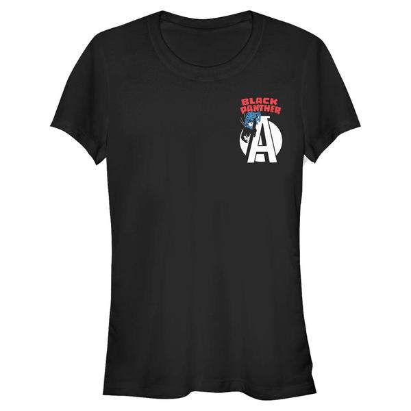 Aperçu: Marvel - Avengers - Black Panther Panther Badge - Femme T-shirt - Noir - Devant