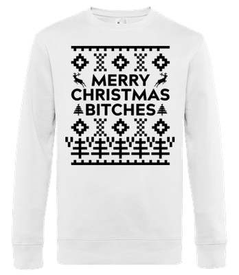 Merry Christmas Bitches - Pánska štandardná mikina - Biela - Predné