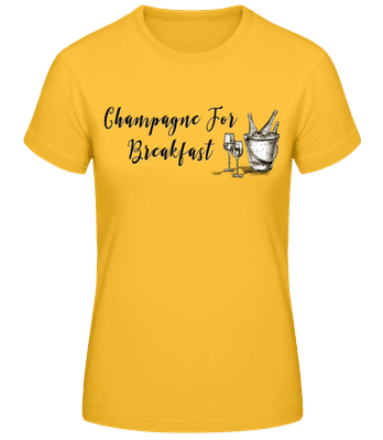 Champagne For Breakfast - Camiseta básica de mujer - Amarillo dorado - delante
