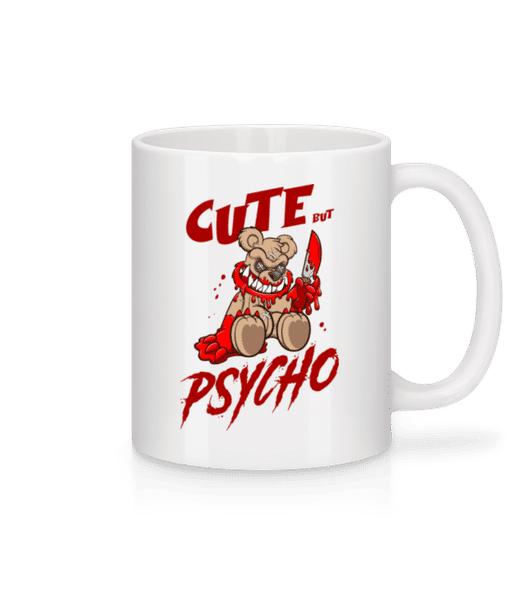 Aperçu: Cute  But Psycho - Mug en céramique blanc - Blanc - Devant