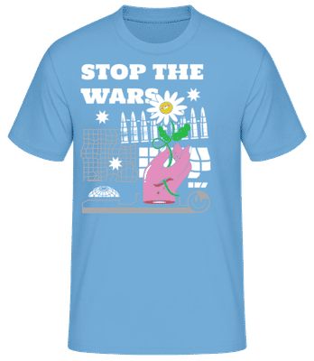 Stop War - Männer Basic T-Shirt - Hellblau - Vorne