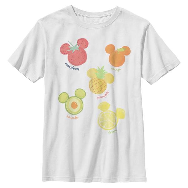 Aperçu: Disney Classics - Mickey Mouse - Mickey Assorted Fruit - Enfant T-shirt - Blanc - Devant