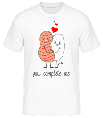 You Complete Me - Männer Basic T-Shirt - Weiß - Vorne