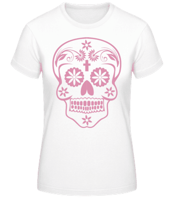 Día de los Muertos Skull - Camiseta básica de mujer - Blanco - delante