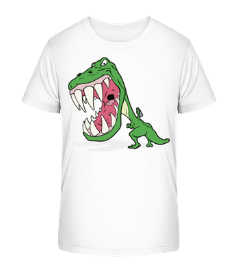 Dinosaur Kids Green - T-shirt bio Enfant Stanley Stella 2.0 - Blanc - Devant
