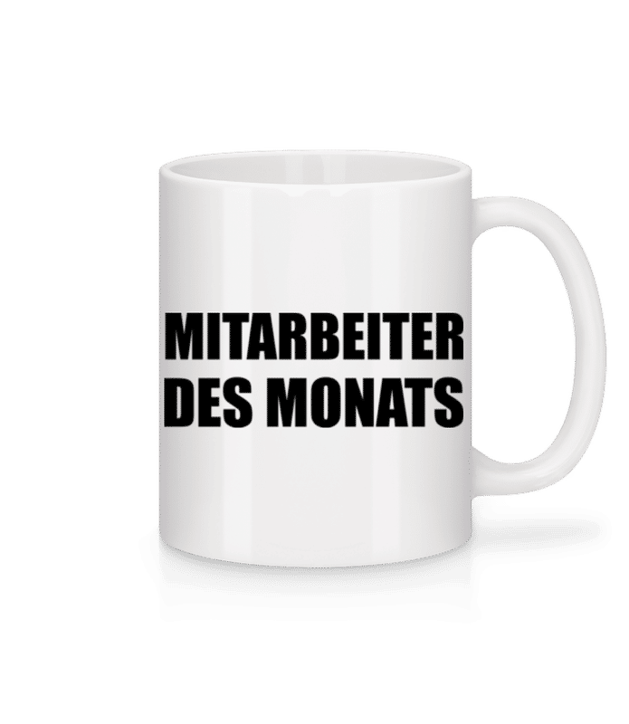 Vorschau: Mitarbeiter Des Monats - Tasse - Weiß - Vorne
