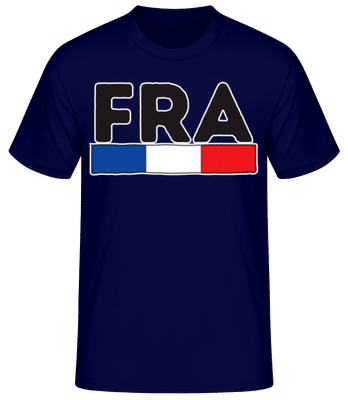 Fußball Frankreich - Männer Basic T-Shirt - Marine - Vorne