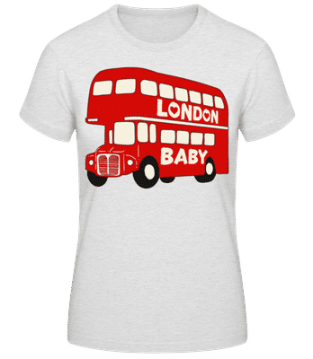 London City Transport Red Bus Baby - Dámske basic tričko - Melírovo šedá - Predné