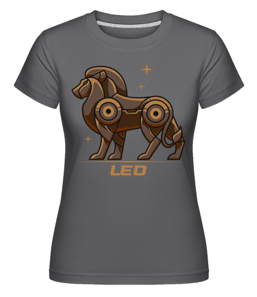Preview: Mecha Robotic Zodiac Sign Leo - Shirtinator Women's T-Shirt - Anthracite - Front
