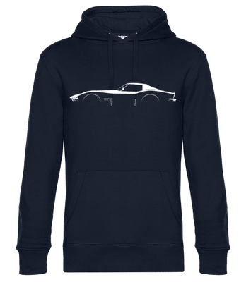 'Chevrolet Corvette C3' Silhouette - Sweat à capuche standard homme - Bleu marine - Devant