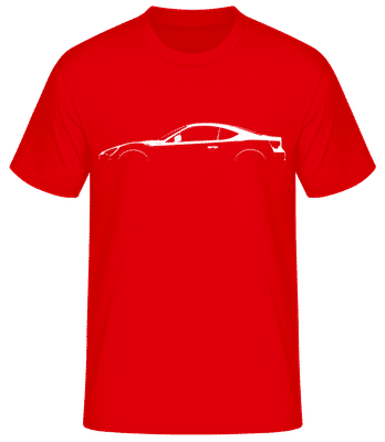 'Toyota 86 ZN6' Silhouette - Pánské basic tričko - Červená - Napřed
