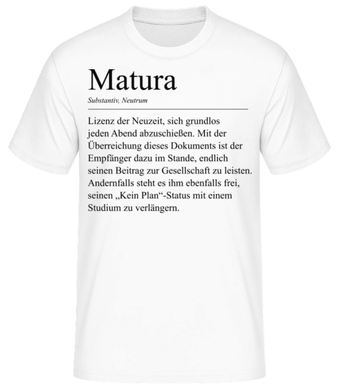 Vorschau: Matura Duden - Männer Basic T-Shirt - Weiß - Vorne