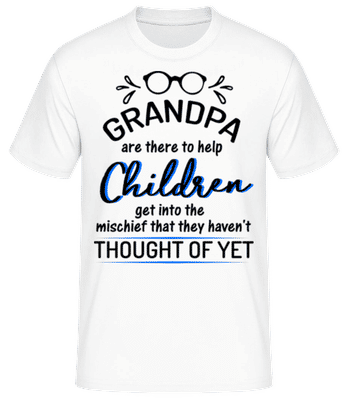 Granpas Are There To Help - Men's Basic T-Shirt - White - Front