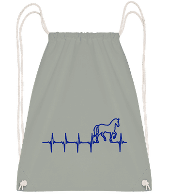 Herzschlag Pferd - Turnbeutel - Anthrazit - Vorn