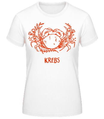 Kritzel Stil Sternzeichen Krebs - Frauen Basic T-Shirt - Weiß - Vorne