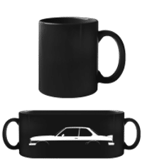 'Opel Ascona 400' Silhouette - Taza negra - Negro - delante